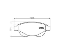 BREMBO P 61 137 Plaquettes de frein avant pour C4 307