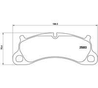 BREMBO P 65 025 Kit de plaquettes de frein, frein à disque pour PORSCHE