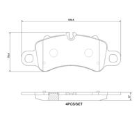 BREMBO P 65 041 Kit de plaquettes de frein, frein à disque pour PORSCHE