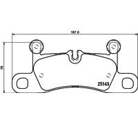BREMBO P 65 042 Kit de plaquettes de frein, frein à disque pour PORSCHE