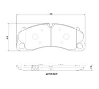 BREMBO P 65 045 Kit de plaquettes de frein, frein à disque pour PORSCHE