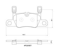 Plaquettes de frein P 65 056 BREMBO pour PORSCHE 911 911 Décapotable 911 Targa