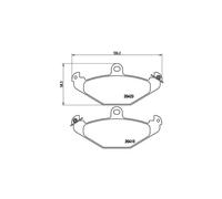 BREMBO P 68 017 Plaquettes de frein arrière pour 21 Laguna Safrane Esprit Espace