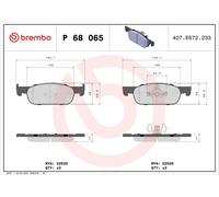 Jeu de plaquettes de frein BREMBO P 68 065, avant