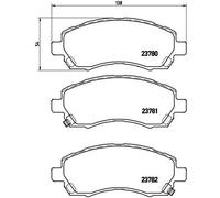 BREMBO P 78 009 Kit de plaquettes de frein, frein à disque pour SUBARU
