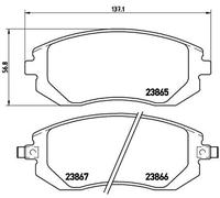 BREMBO P 78 013 Kit de plaquettes de frein, frein à disque pour ,SUBARU,TOYOTA