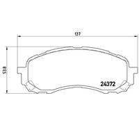 BREMBO P 78 015 Kit de plaquettes de frein, frein à disque pour SUBARU