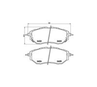 BREMBO P 78 017 Plaquettes de frein avant pour Outback Forester Legacy Impreza T