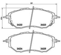 BREMBO P 78 017X Kit de plaquettes de frein, frein à disque pour ,SUBARU