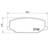 BREMBO P 79 001 Kit de plaquettes de frein, frein à disque pour HOLDEN,MAZDA,SAN