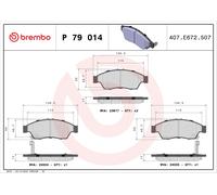 BREMBO P 79 014 Kit de plaquettes de frein, frein à disque pour SUZUKI,SUZUKI (C