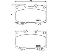 BREMBO P 83 048 Kit de plaquettes de frein, frein à disque pour BAW,LEXUS,TOYOTA