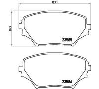 BREMBO P 83 055 Kit de plaquettes de frein, frein à disque pour FORD USA,TOYOTA