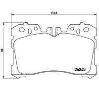 BREMBO P 83 075 Kit de plaquettes de frein, frein à disque pour LEXUS,TOYOTA