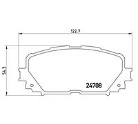 BREMBO P 83 101 Kit de plaquettes de frein, frein à disque pour DAIHATSU,TOYOTA