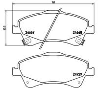 BREMBO P 83 109 Kit de plaquettes de frein, frein à disque pour TOYOTA