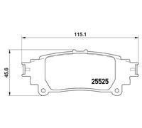 BREMBO P 83 132 Kit de plaquettes de frein, frein à disque pour LEXUS,TOYOTA