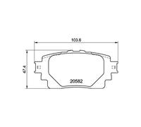 BREMBO P 83 174 Plaquettes de frein arrière pour RAV4 NX Highlander Corolla Yari