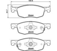Jeu de garnitures de frein, frein à disque PRIME LINE BREMBO P 83 185
