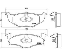 BREMBO P 85 031 Kit de plaquettes de frein, frein à disque pour SEAT,VW