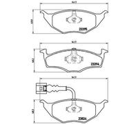 BREMBO P 85 063 Kit de plaquettes de frein, frein à disque pour AUDI