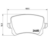 BREMBO P 85 109 Kit de plaquettes de frein, frein à disque pour AUDI,AUDI (FAW),