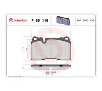 BREMBO P 85 116 Plaquettes de frein arrière pour Leon Vanquish TT DB9 Vantage Vi