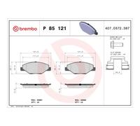 BREMBO P 85 121 Plaquettes de frein avant pour Fabia Polo Rapid