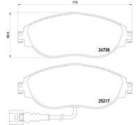 BREMBO P 85 131X Kit de plaquettes de frein, frein à disque pour AUDI (FAW),SEAT
