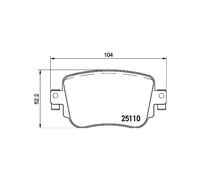 BREMBO P 85 135X Plaquettes de frein arrière pour Leon Caddy Octavia A1 Sharan B