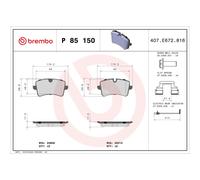 PLAQUETTES DE FREIN XTRA BREMBO - P 85 150X