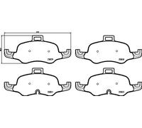 BREMBO P 85 160 Kit de plaquettes de frein, frein à disque pour AUDI