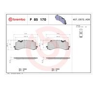Brembo Plaquettes de frein P 85 170 pour Audi et VW