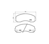 BREMBO P 99 003 Plaquettes de frein avant pour Bongo K2500 K2700 Besta Hi-Topic