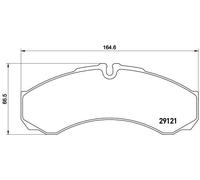 BREMBO P A6 017 Kit de plaquettes de frein, frein à disque pour ,IVECO,PEUGEOT (