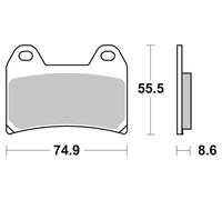 Brembo Plaquett frein Organique Carbon Ceramic ABE, 07BB1907