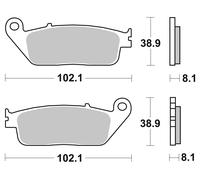 Brembo Plaquett frein Organique Carbon Ceramic ABE, 07HO3005