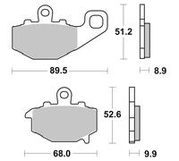 Brembo Plaquett frein Organique Carbon Ceramic ABE, 07KA1617