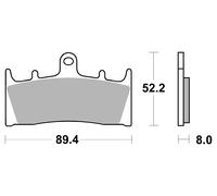 Brembo Plaquett frein Organique Carbon Ceramic ABE, 07SU1907