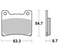 Brembo Plaquett frein Organique Carbon Ceramic ABE, 07YA1107