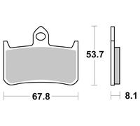 Brembo Plaquett frein Organique Carbon Ceramic ORGANIQUE, ABE, 07HO2807