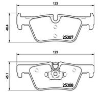 BREMBO Plaquette de Freins Bremsbelegsatz Arrière pour BMW 1er 3er de Touring