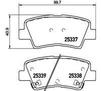 BREMBO Plaquette de Freins Bremsbelegsatz Arrière pour Kia Âme II Cerato Berline