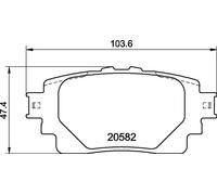BREMBO Plaquette de Freins Bremsbelegsatz Arrière pour Toyota Rav 4 V Montagnard