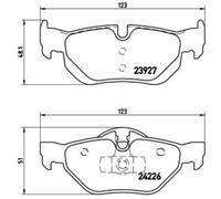 BREMBO Plaquette de Freins Bremsbelegsatz Arrière Système Teves pour BMW 1er X1