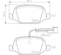 BREMBO Plaquette de Freins Bremsbelegsatz Arrière Système TRW pour Fiat 500 C