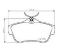 BREMBO Plaquette de Freins Bremsbelegsatz Arrière Système TRW pour Fiat Scudo