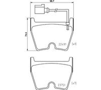 BREMBO Plaquette de Freins Bremsbelegsatz Avant Convient pour Audi Q3 Tt