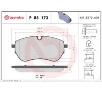 BREMBO Plaquette de Freins Bremsbelegsatz Avant Convient pour VW Amarok