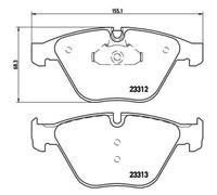 BREMBO Plaquette de Freins Bremsbelegsatz Avant pour BMW 5er Touring
